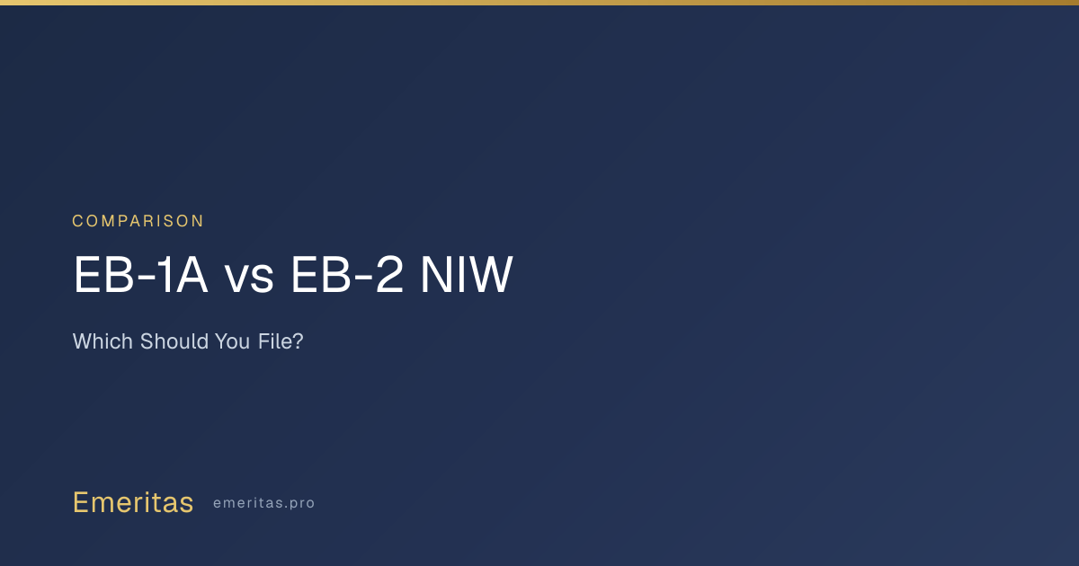 EB-1A vs EB-2 NIW: Which Should You File in 2026? | Emeritas